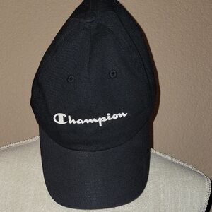 Champion Classic Black Cap New Without Tags Unisex